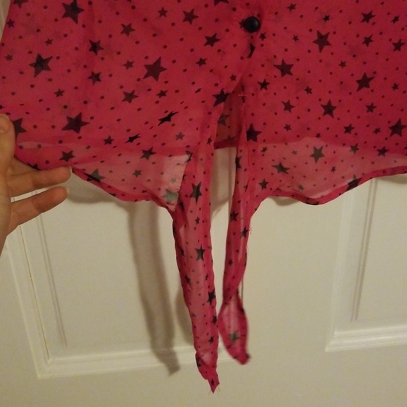 Sheer button up crop top - Picture 3 of 5